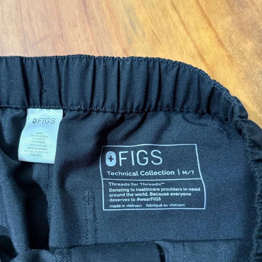 Figs Mens Pants Medium Tall Jogger M21SW2013T Black Nurse Uniform Cargo CC20